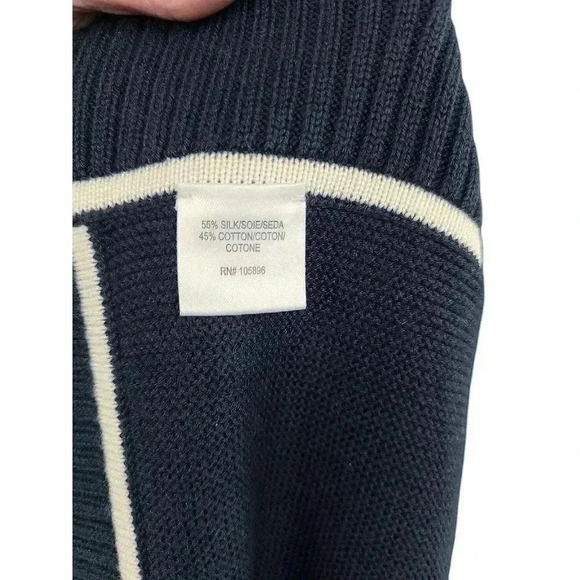 WORTH NEW YORK OVERSIZED SHAWL SWEATER PONCHO SILK-COTTON SIZE PS - Picture 4 of 5